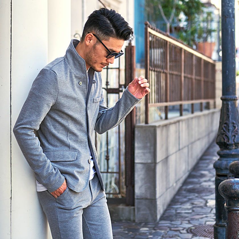 Vicci【ビッチ】カルゼイタリアンカラージャケットセットアップ(フル