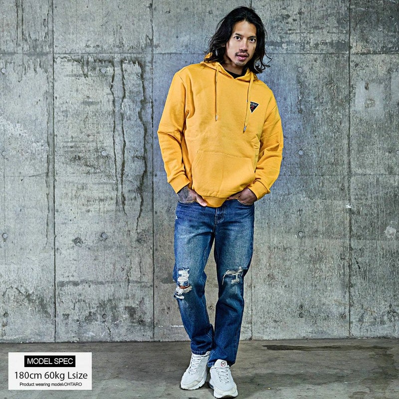GUESS【ゲス】デザインロゴ刺繍長袖プルオーバーパーカー/全4色 