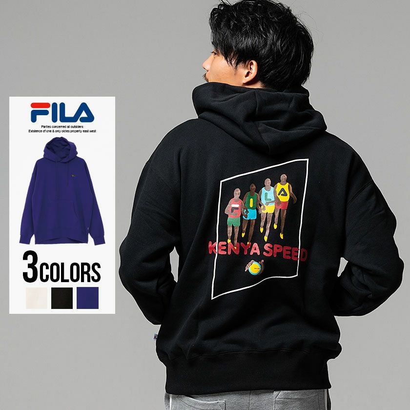 FILA - 新品！海外限定！FILA×VILLAINS ハデス ファイヤーパーカー SALE】FILA【フィラ】アートプリント長袖プルオーバーパーカー/全3色