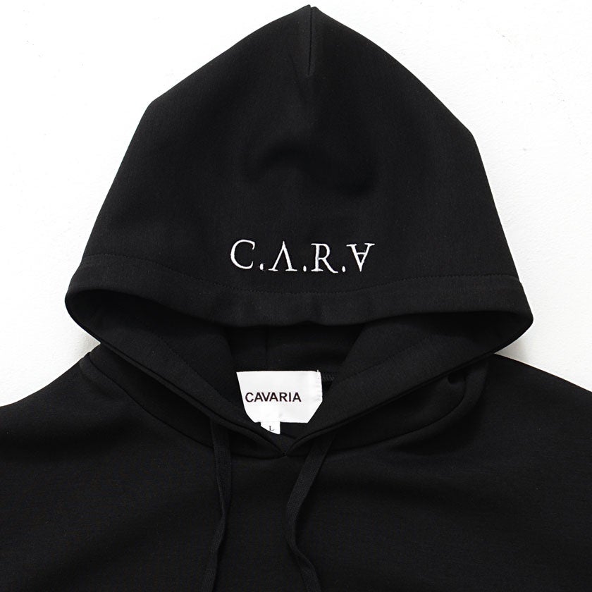 C.V.R.A【シーブイアールエー】ロゴ刺繍入りサイドジッププルパーカー