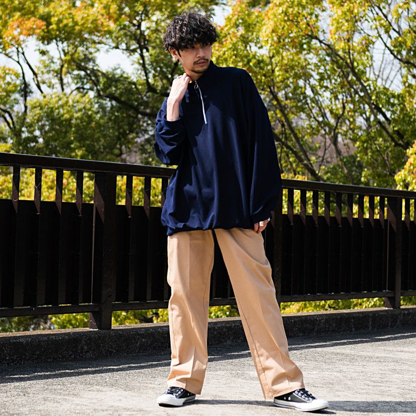 SALE】CavariA【キャバリア】ハーフジップ長袖トレーナー/全5色
