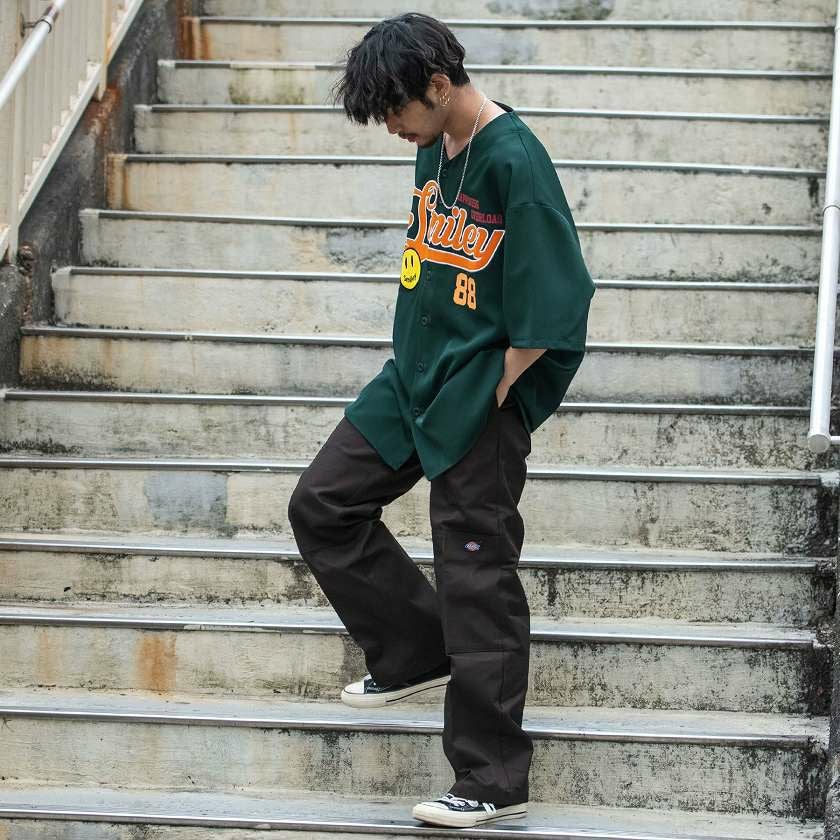 コメ欄セール！ワンランク上のオシャレ 一点物 BO1 ペンキ アート系ダブルニー SALE】Dickies【ディッキーズ】ダブルニー ワークパンツ/全7色