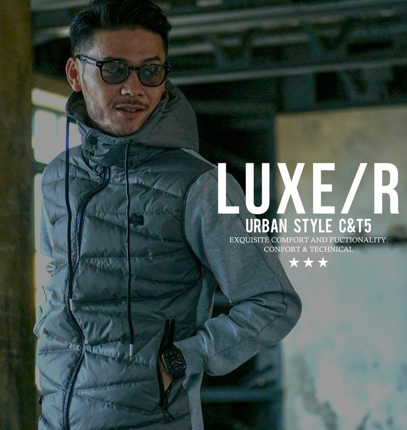SALE】LUXE/R【ラグジュ】 フード着脱式切替ダウン/全3色アウター