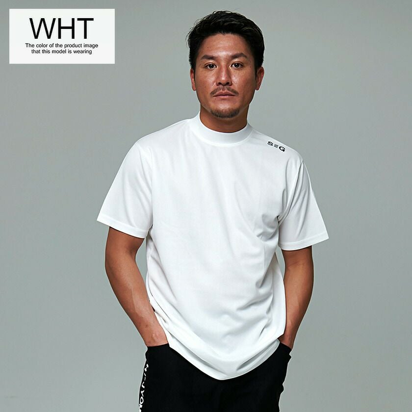 SHI-JYOMAN GOLF【シジョマン ゴルフ】肩プリント半袖モックネックTEE