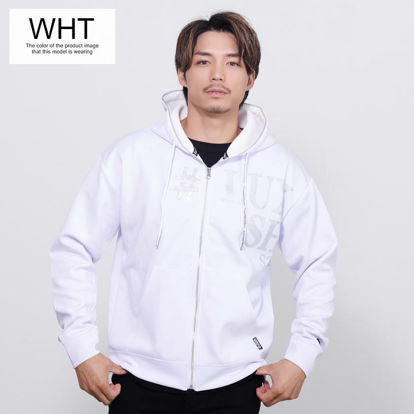 LUXE/R【ラグジュ】ラインストーンロゴZIPパーカー 長袖/全2色パーカー