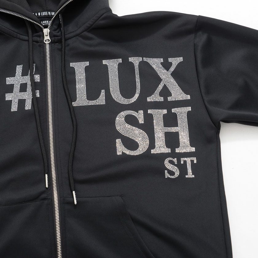LUXE/R【ラグジュ】ラインストーンロゴZIPパーカー 長袖/全2色パーカー