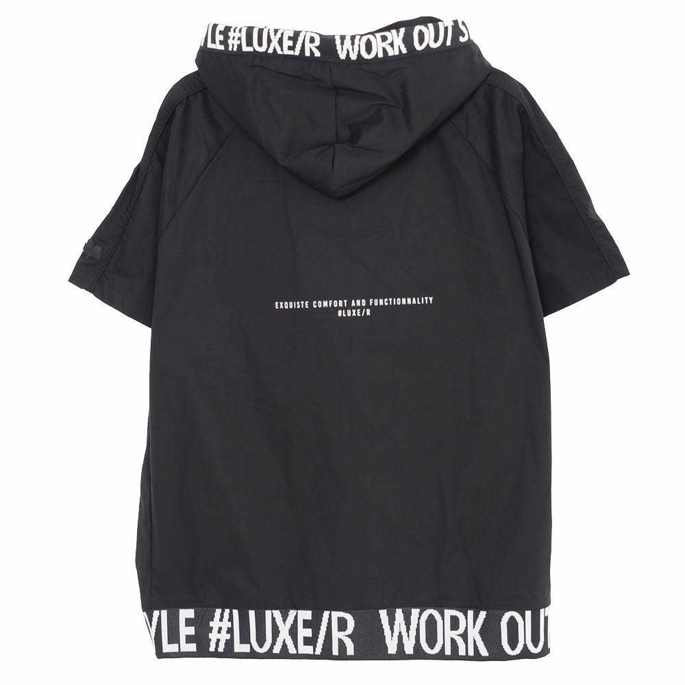 LUXE/R【ラグジュ】ストレッチ布帛半袖ZIPパーカー/全4色パーカー