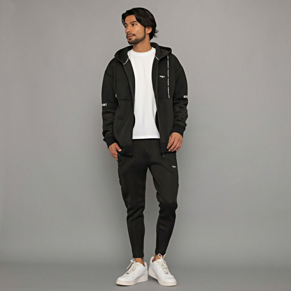 LUXE/R【ラグジュ】スポンジボンディング切り替えZIPパーカー 長袖/全3
