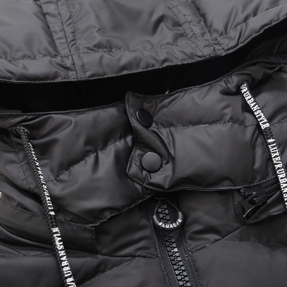LUXE/R【ラグジュ】フリース×高密度ダウンフェザーZIP長袖パーカー/全4