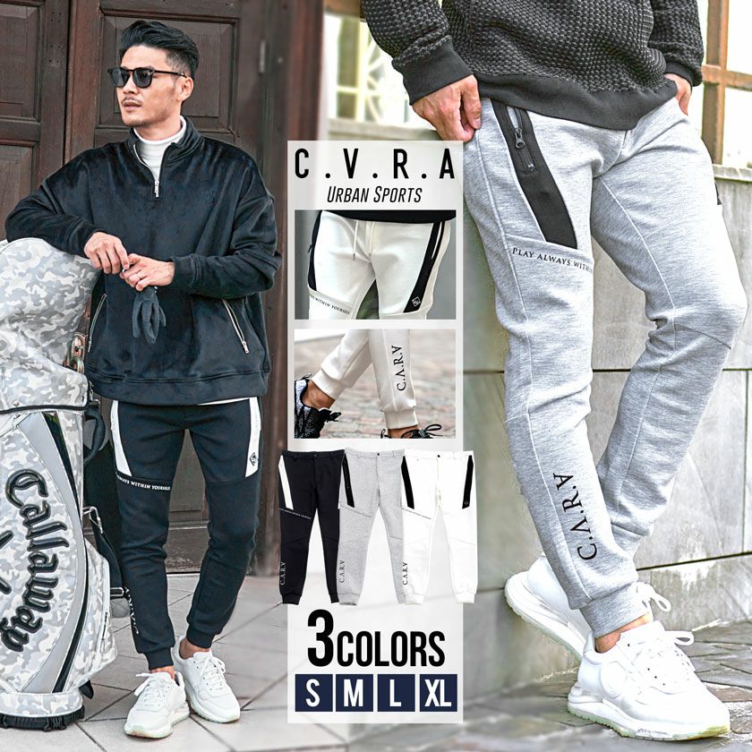 C.V.R.A【シーブイアールエー】ブランド刺繍ゴルフパンツ/全3色stretch