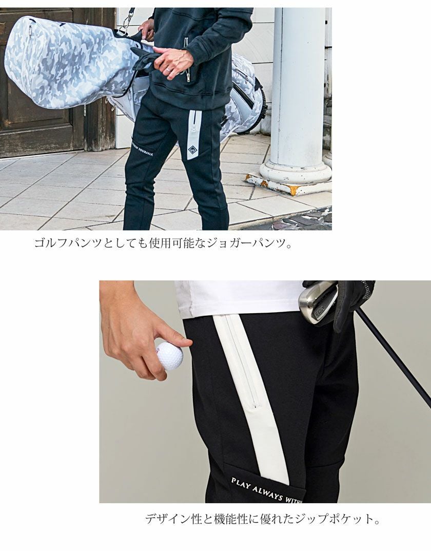 C.V.R.A【シーブイアールエー】ブランド刺繍ゴルフパンツ/全3色stretch