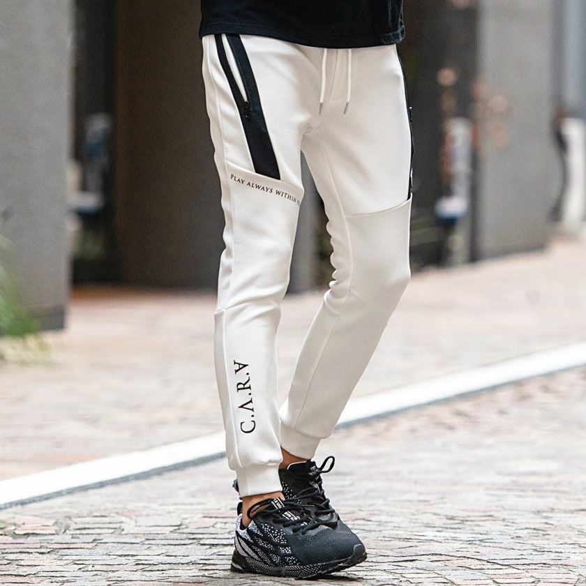 #FR2GOLF RCC刺繍 ゴルフパンツ 黒/白 C.V.R.A【シーブイアールエー】ブランド刺繍ゴルフパンツ/全3色stretch