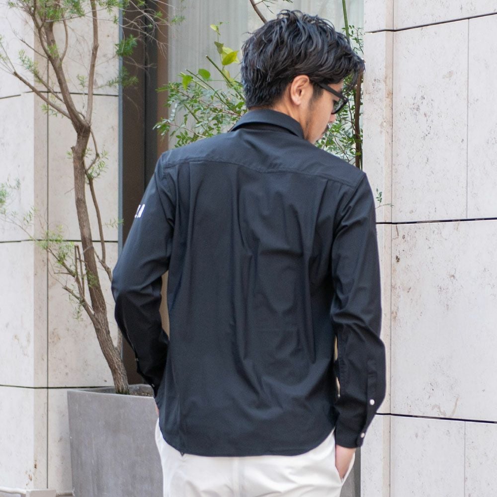 SALE】VIOLA【ヴィオラ】衿ワイヤーラインストーンスカル長袖シャツ/全