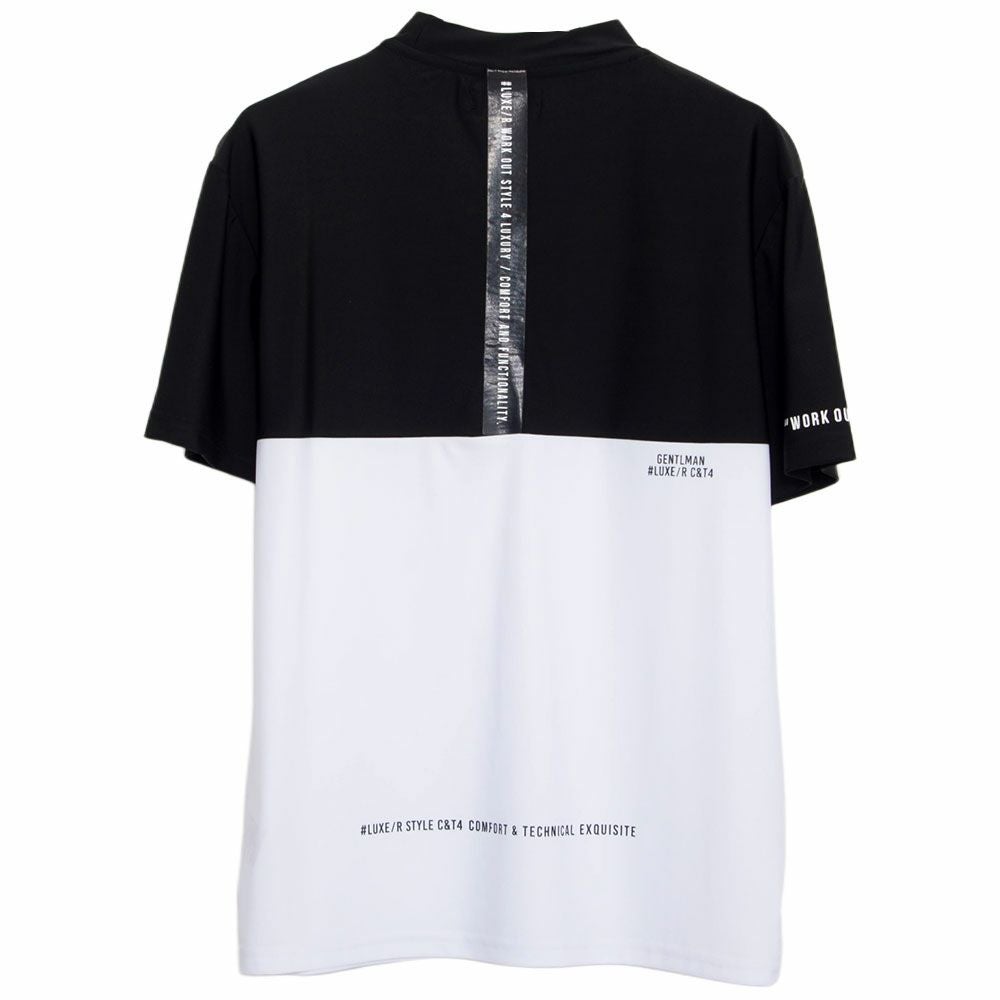 LUXE/R【ラグジュ】切り替えモックネック半袖TEE/全2色【メール便対応