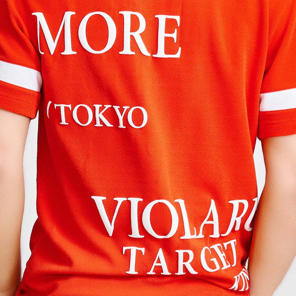 SALE】VIOLA【ヴィオラ】袖切替ライン クルー半袖Tシャツ/全3色