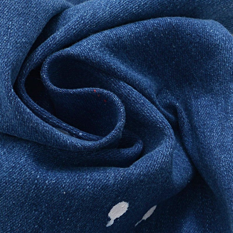 CavariA【キャバリア】ペンキ飛ばしダメージ加工リペアデニムパンツ/全 