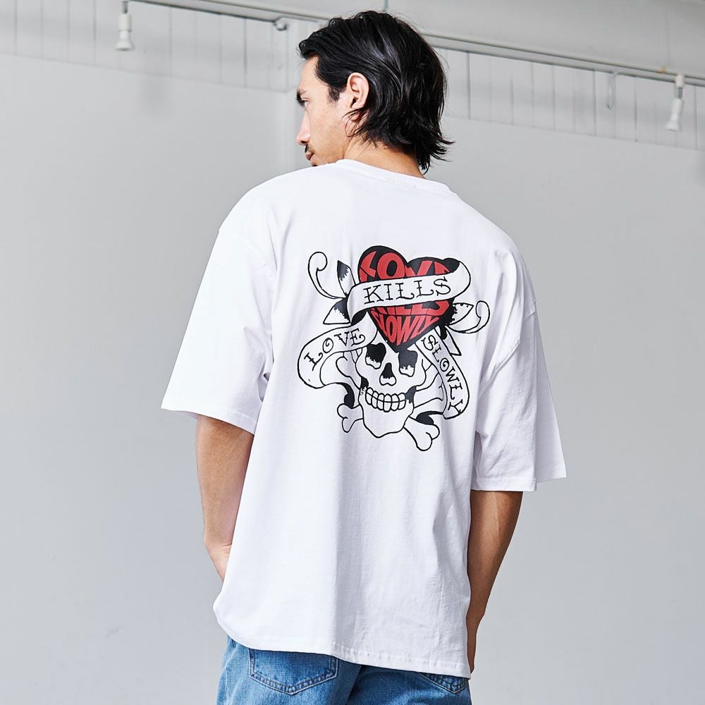 SALE】ED HARDY【エドハーディー】クルーネック スカルハート半袖T