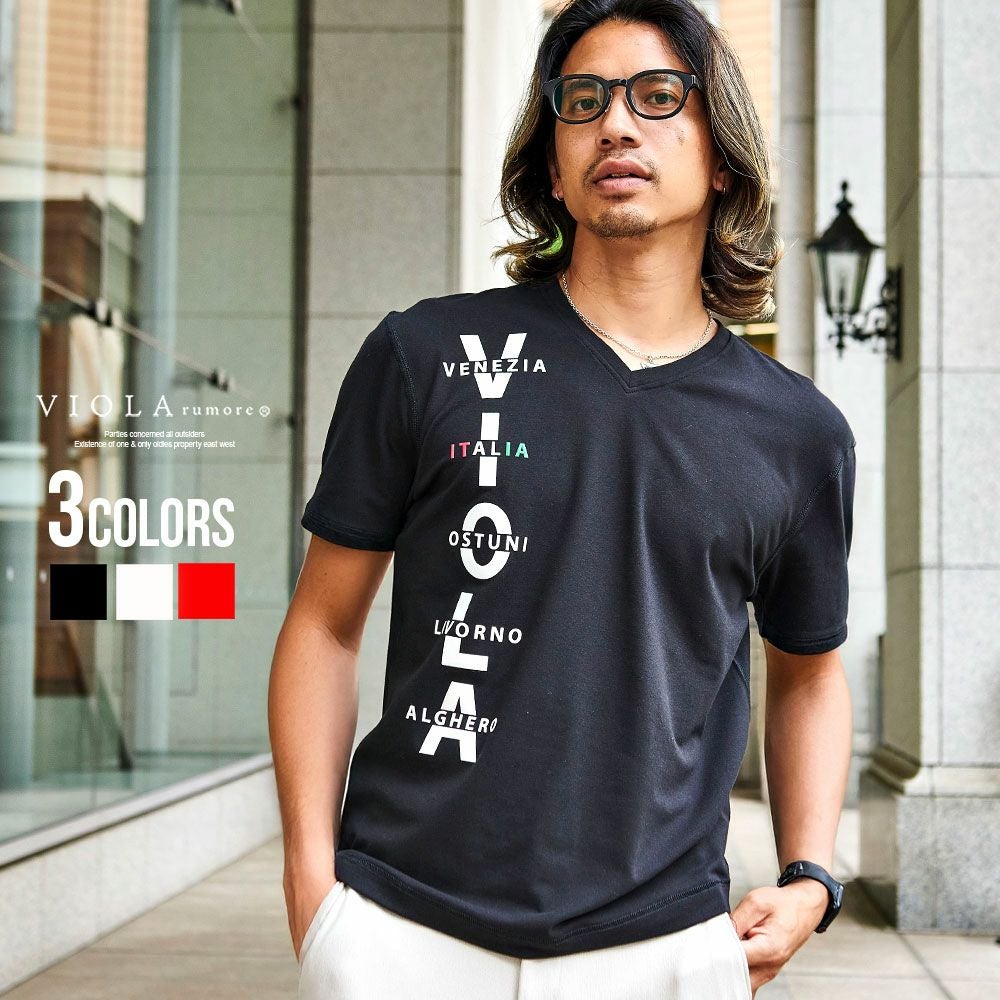 SALE】VIOLA【ヴィオラ】裏使いV/N半袖Tシャツ/全3色【メール便対応