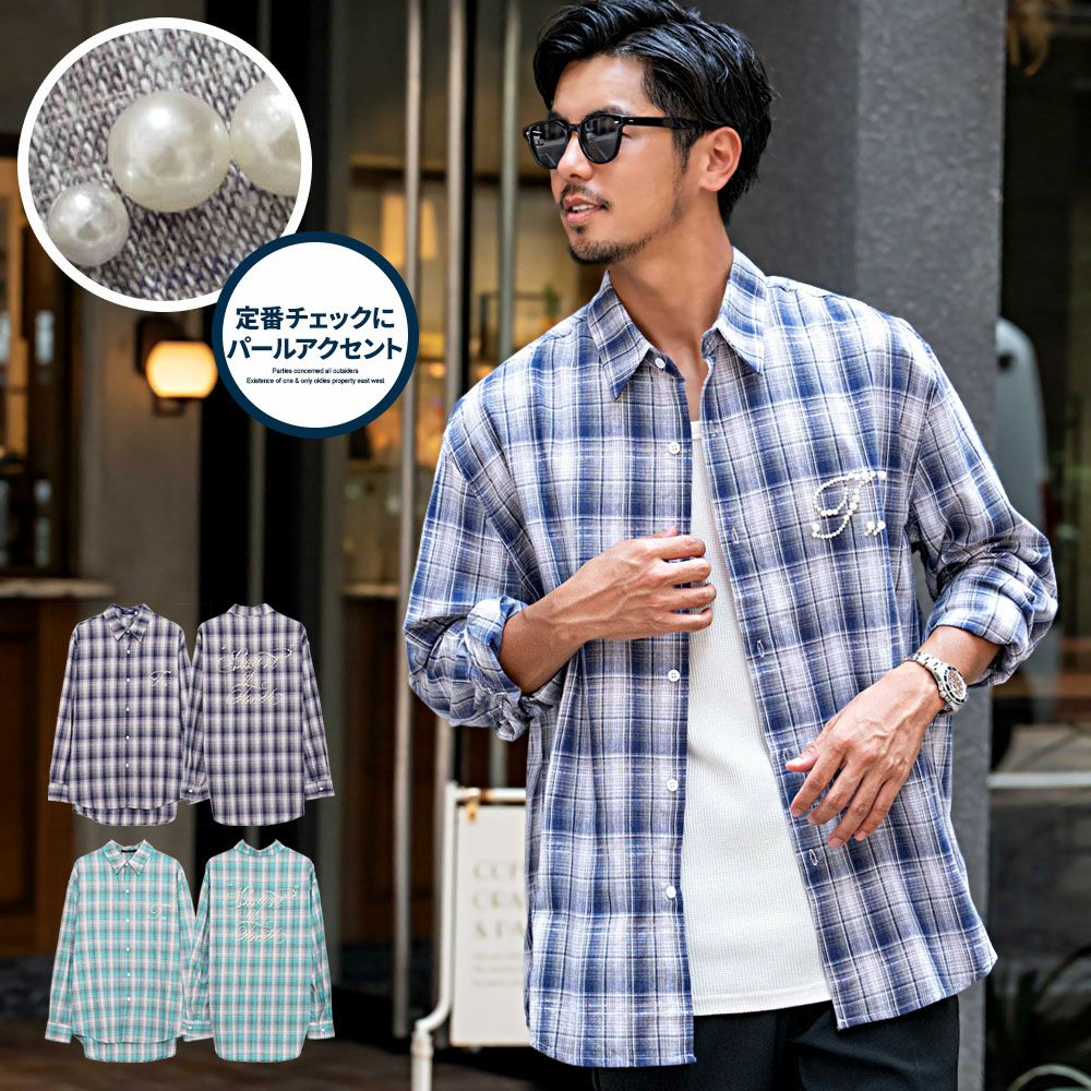 SB Select【シルバーバレットセレクト】マドラスチェックパール長袖