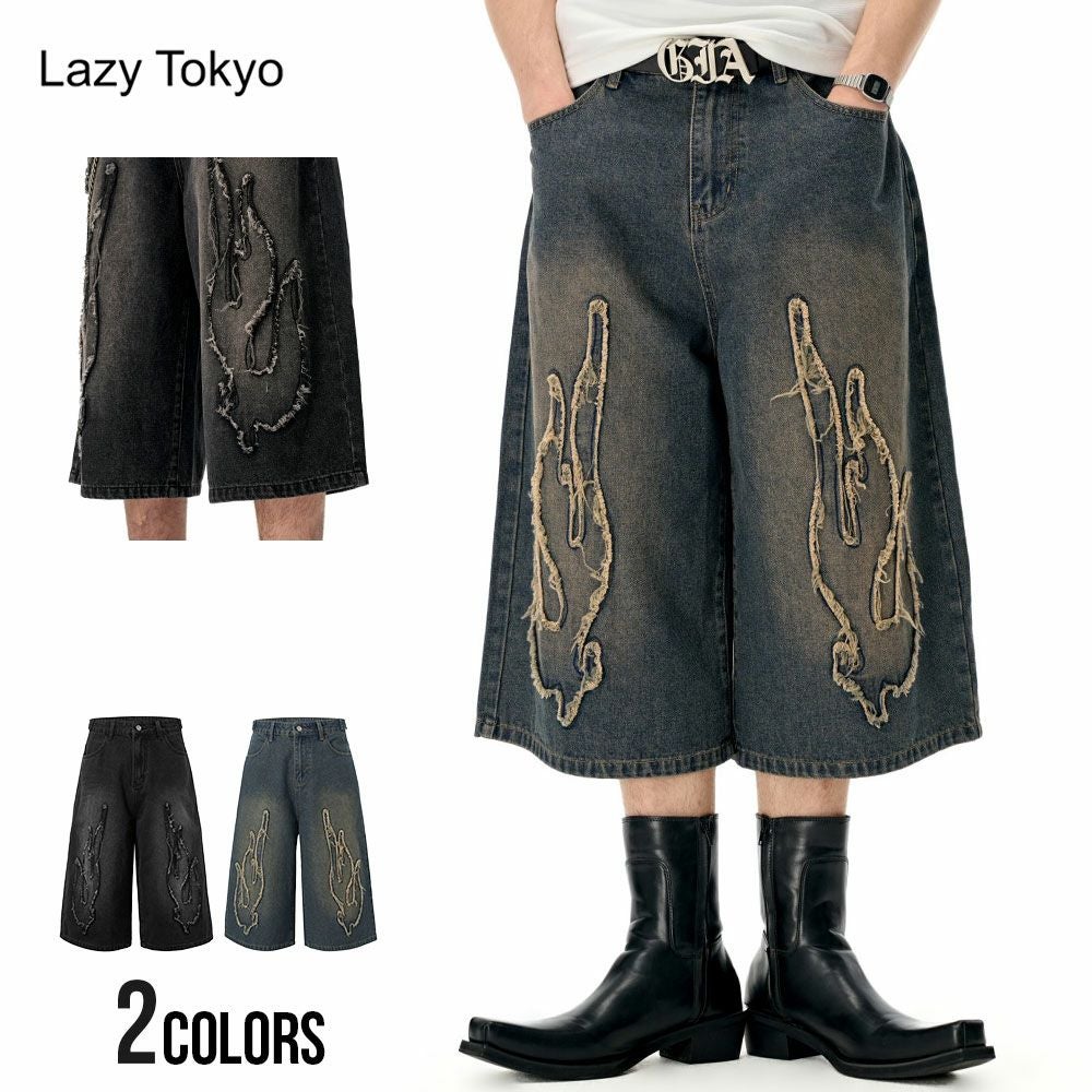 Lazy Tokyo【レイジートウキョウ】ワイドレングスモッピングデニム