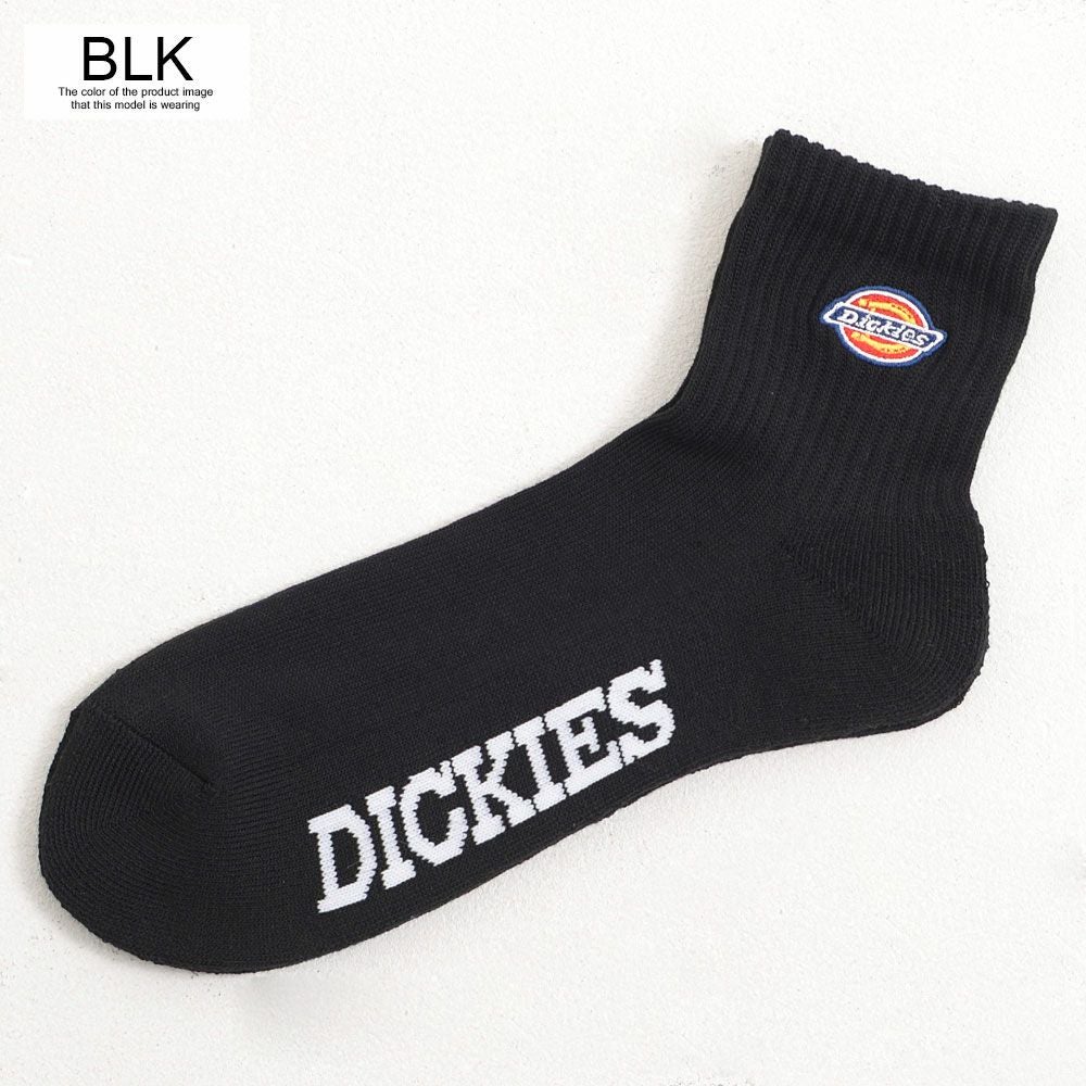 Dickies【ディッキーズ】3Pロゴ刺繍底パイルソックス(ミドル丈)/全2色