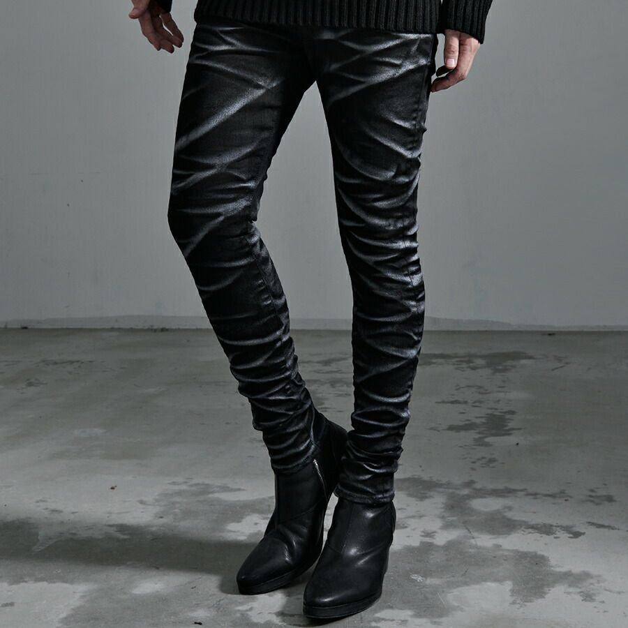 CIVARIZE【シヴァーライズ】パールバインダー立体加工スキニーデニム