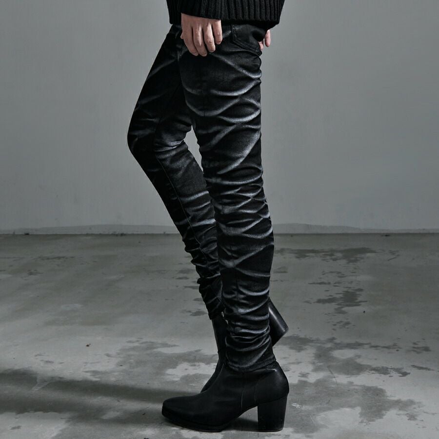 CIVARIZE【シヴァーライズ】パールバインダー立体加工スキニーデニム
