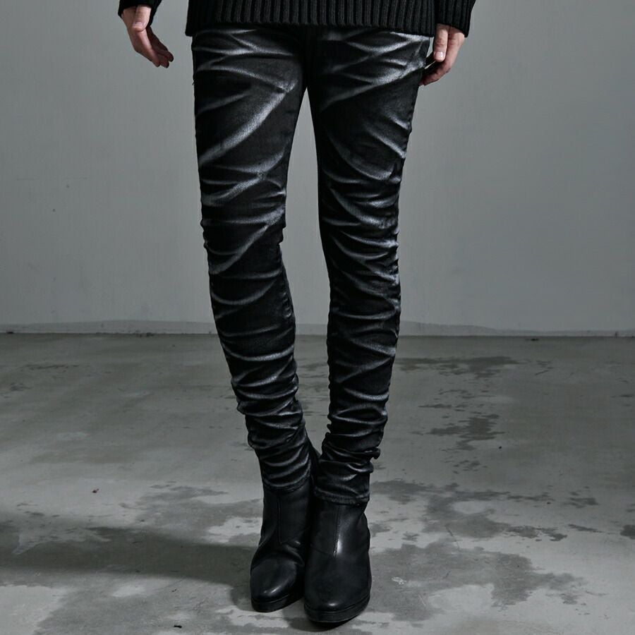 CIVARIZE【シヴァーライズ】パールバインダー立体加工スキニーデニム