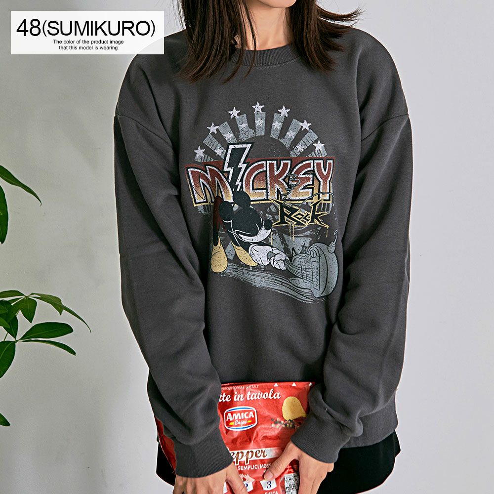 DISNEY【ディズニー】ROCK USED風スウェット/全2色スウェット | SILVER