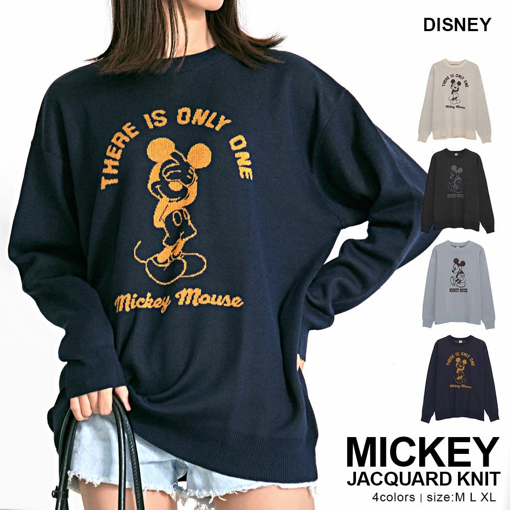 DISNEY【ディズニー】MICKEY ジャガードニット/全4色ニット | SILVER
