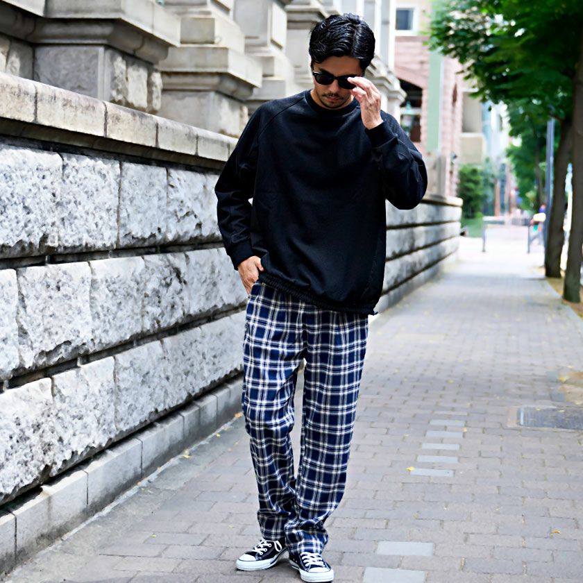 Vicci【ビッチ】チェック柄TRワイドパンツ/全5色 | SILVER BULLET