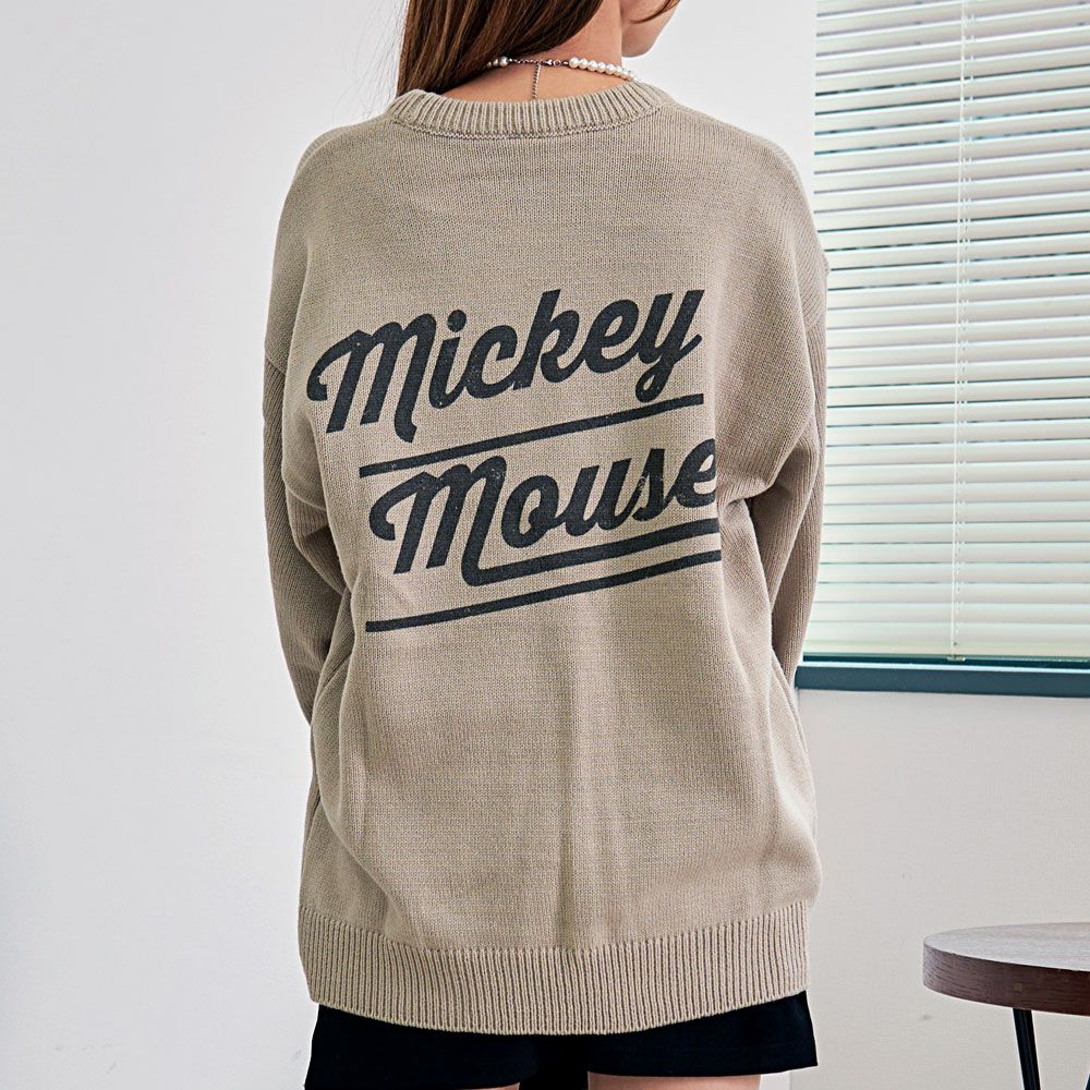 DISNEY【ディズニー】MIC 加工風PRINT長袖ニット(MIC)/全4色ニット