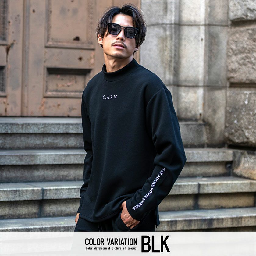 C.V.R.A【シーブイアールエー】別注ロゴ刺繍入りモックネック