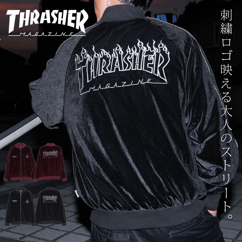 Shantii x THRASHER スカジャン Mサイズ THRASHER（スラッシャー） スカジャン 「70」「THRASHER/スラッシャー