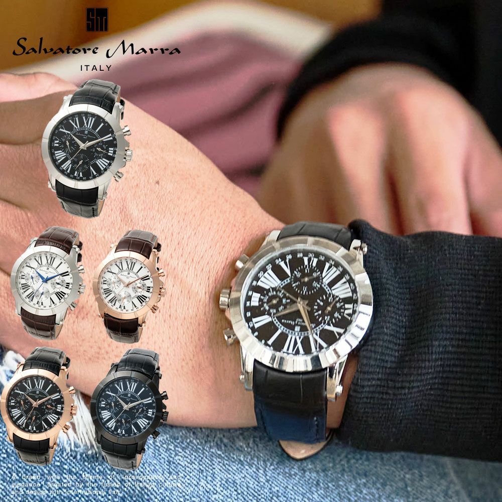 1円スタ 新品 salvatore marra サルバトーレマーラ 保証書 箱付