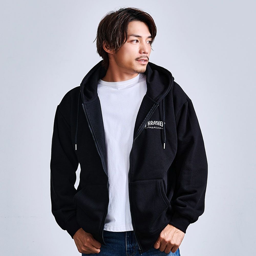 ドライボーンズ　シェルパーカー THRASHER【スラッシャー】裏起毛/FULL ZIP HOODIE長袖パーカー/全2色
