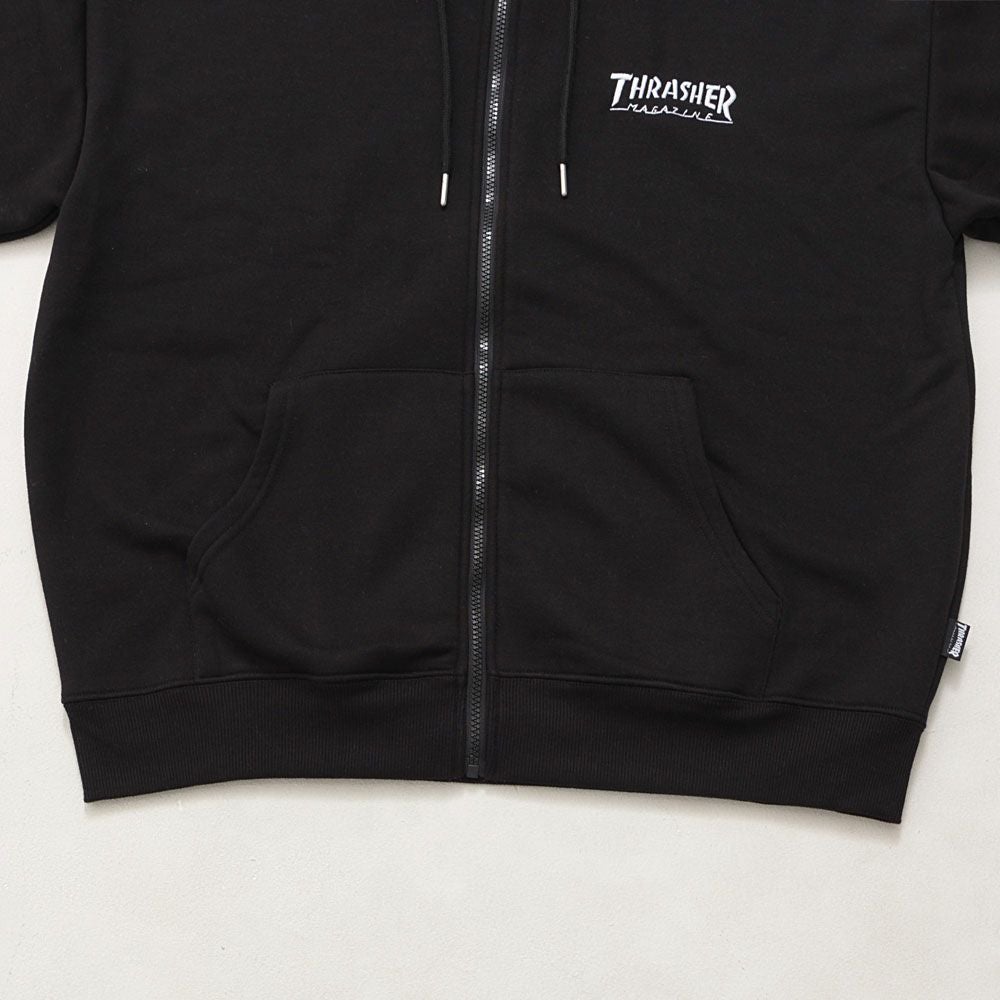 THRASHER【スラッシャー】裏起毛/FULL ZIP HOODIE長袖パーカー/全2色