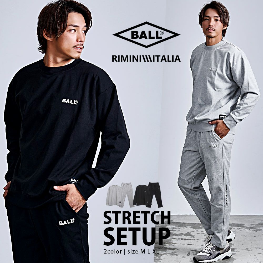 BALL【ボール】ストレッチダンボールセットアップ/全2色 | SILVER