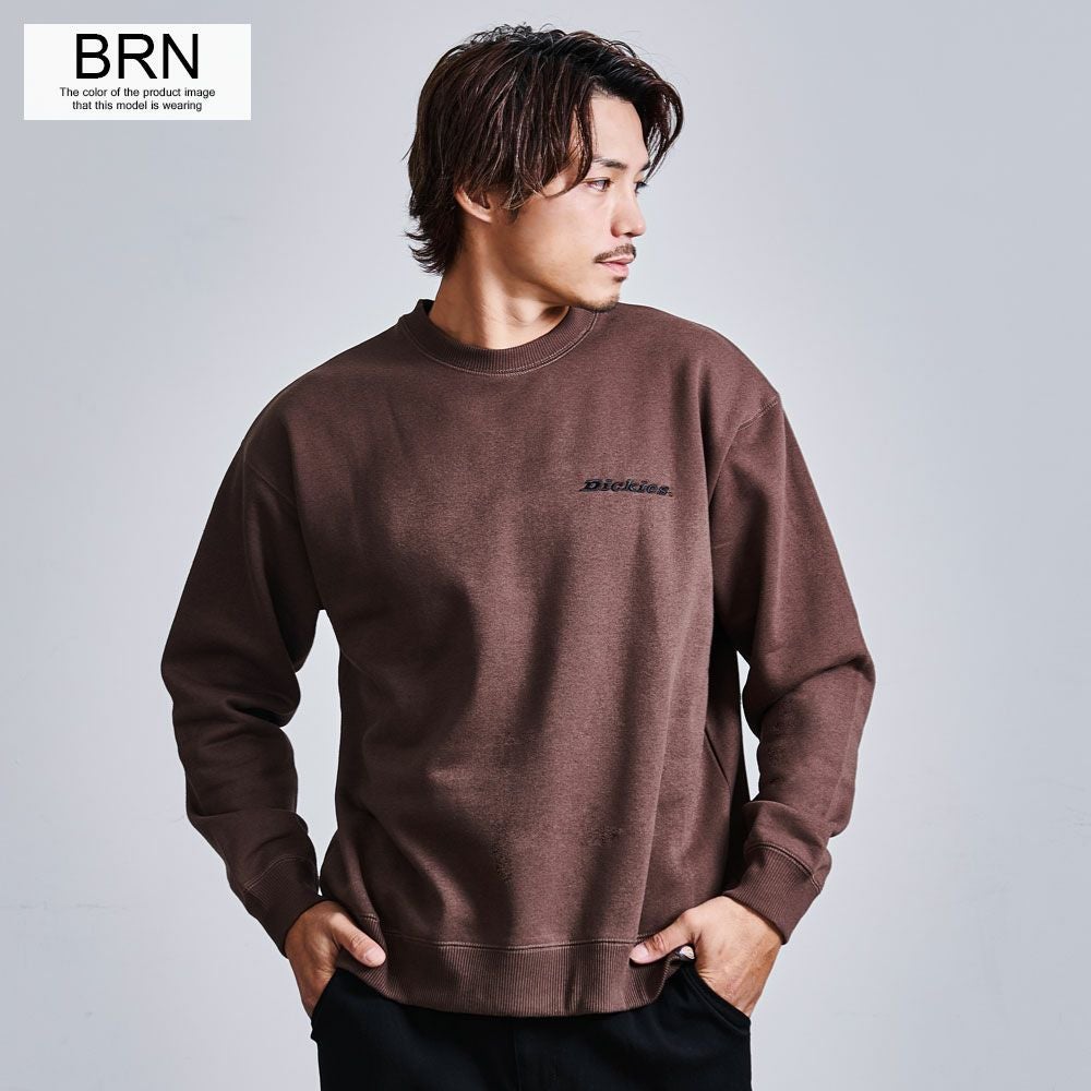 Dickies【ディッキーズ】裏起毛刺繍プリントクルーネックトレーナー/全