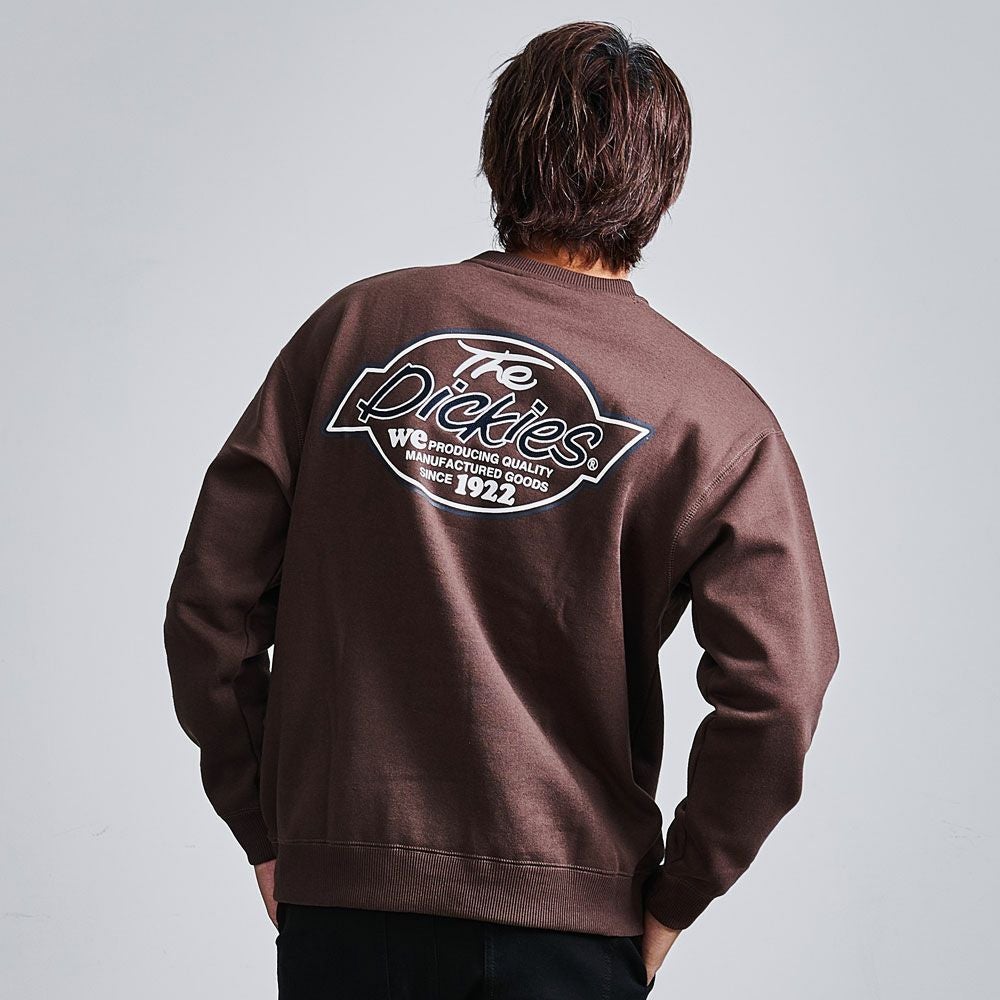 Dickies【ディッキーズ】裏起毛刺繍プリントクルーネックトレーナー/全