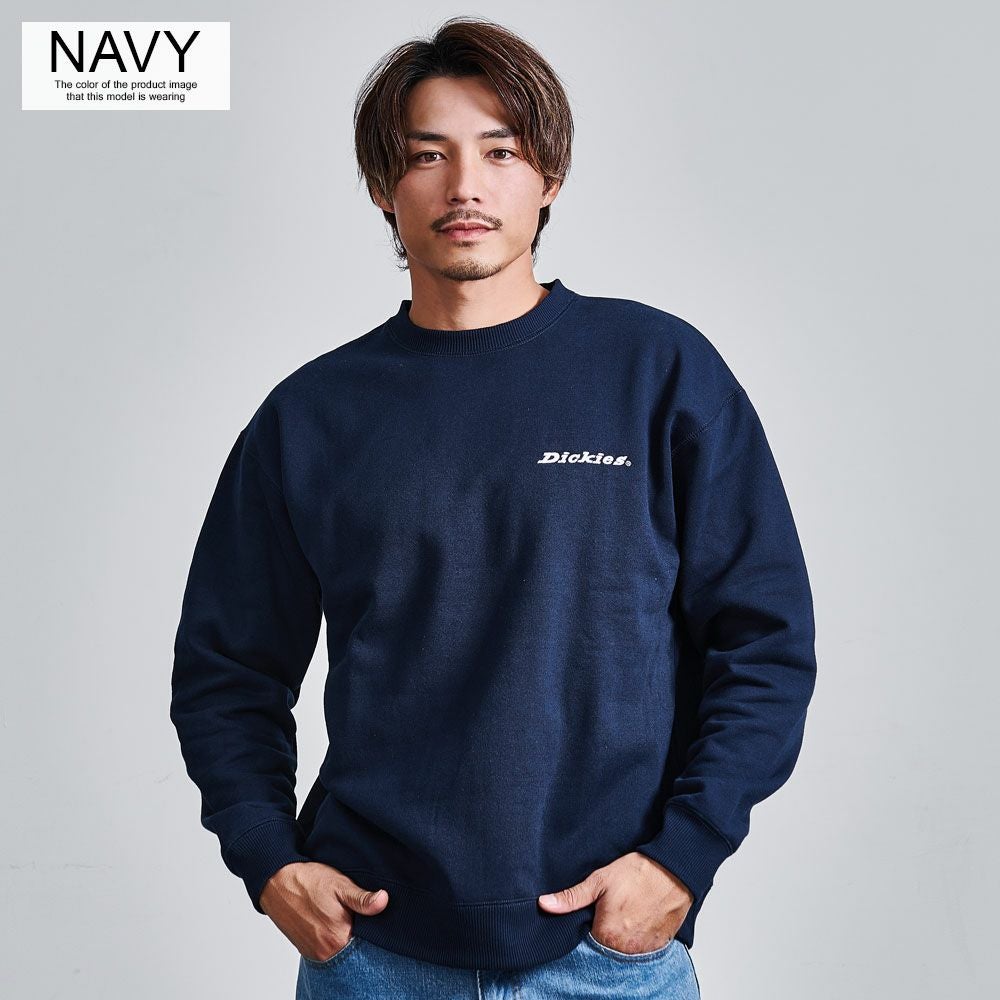 Dickies【ディッキーズ】裏起毛刺繍プリントクルーネックトレーナー/全