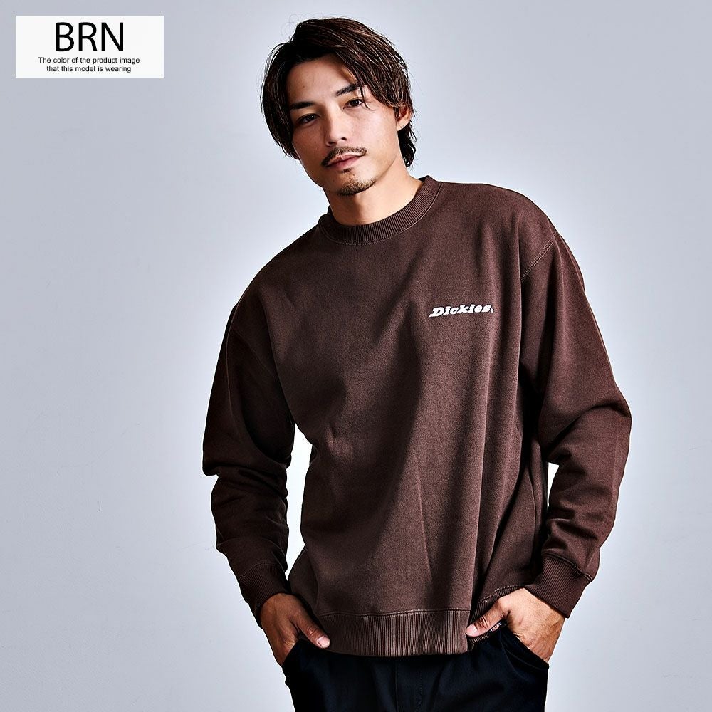 Dickies【ディッキーズ】裏起毛刺繍プリントクルーネックスウェット/全