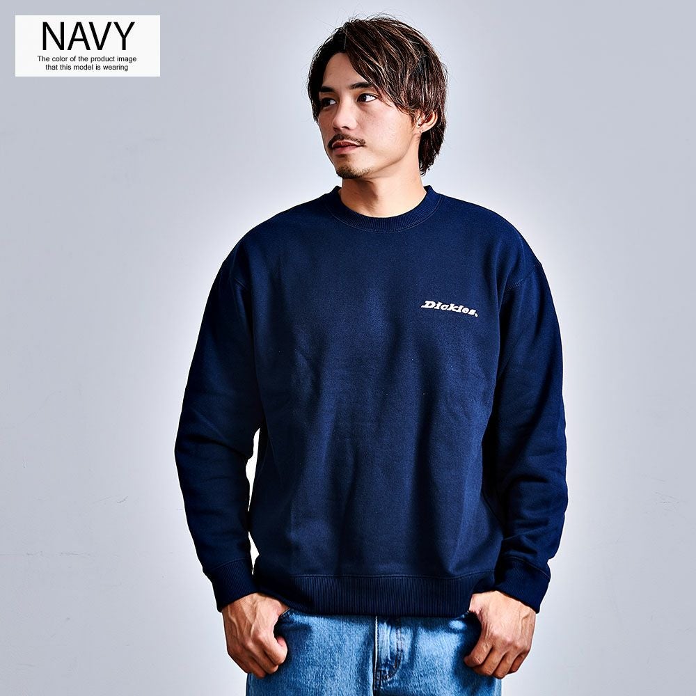 Dickies【ディッキーズ】裏起毛刺繍プリントクルーネックスウェット/全