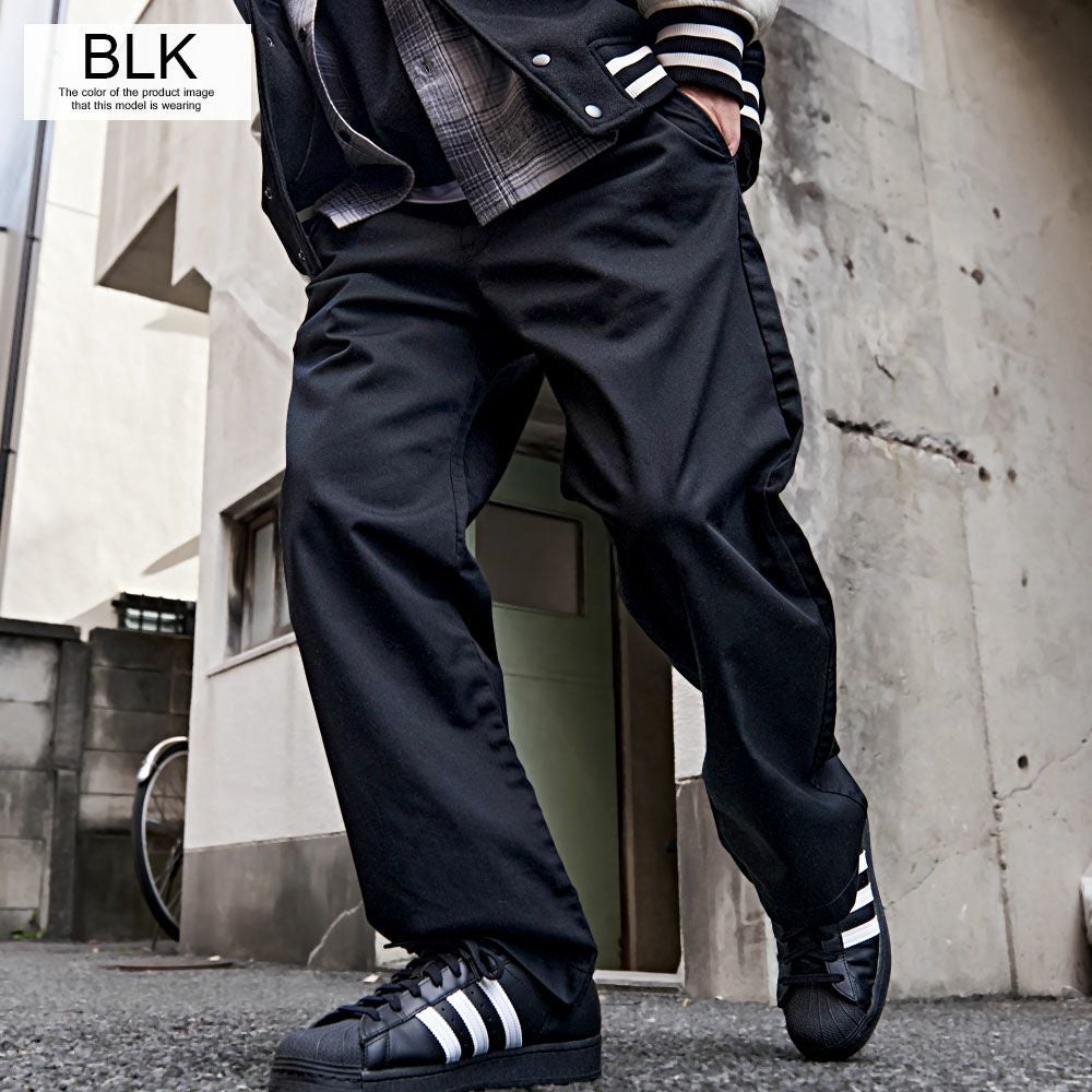 Sa LL カーヴィーデニム 　ブルー　ワイドストレートっぽい大きいサイズ Dickies【ディッキーズ】TCツイル/デニムワイドストレート/全6色