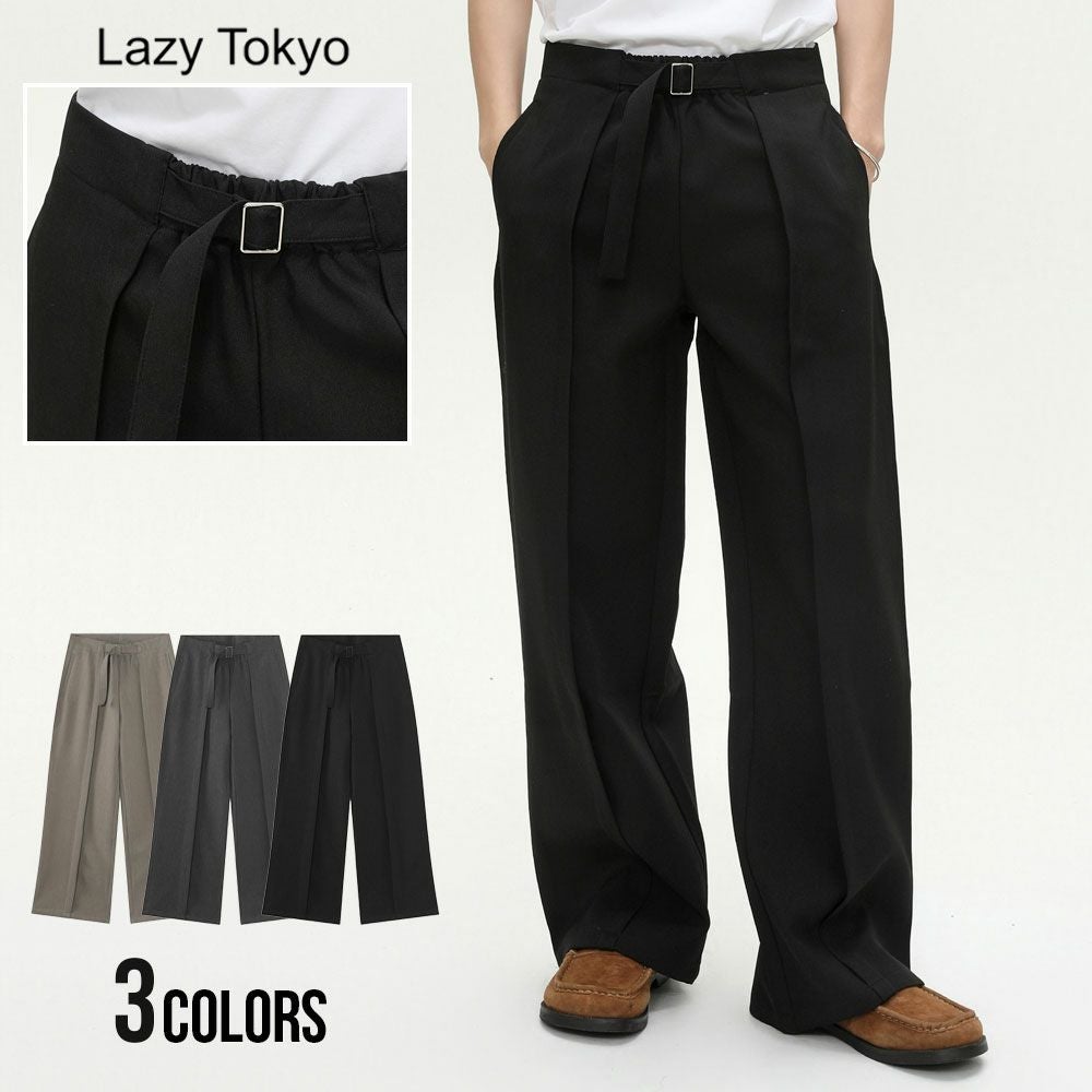 Lazy Tokyo【レイジートウキョウ】センタープリーツスラックス/全3色