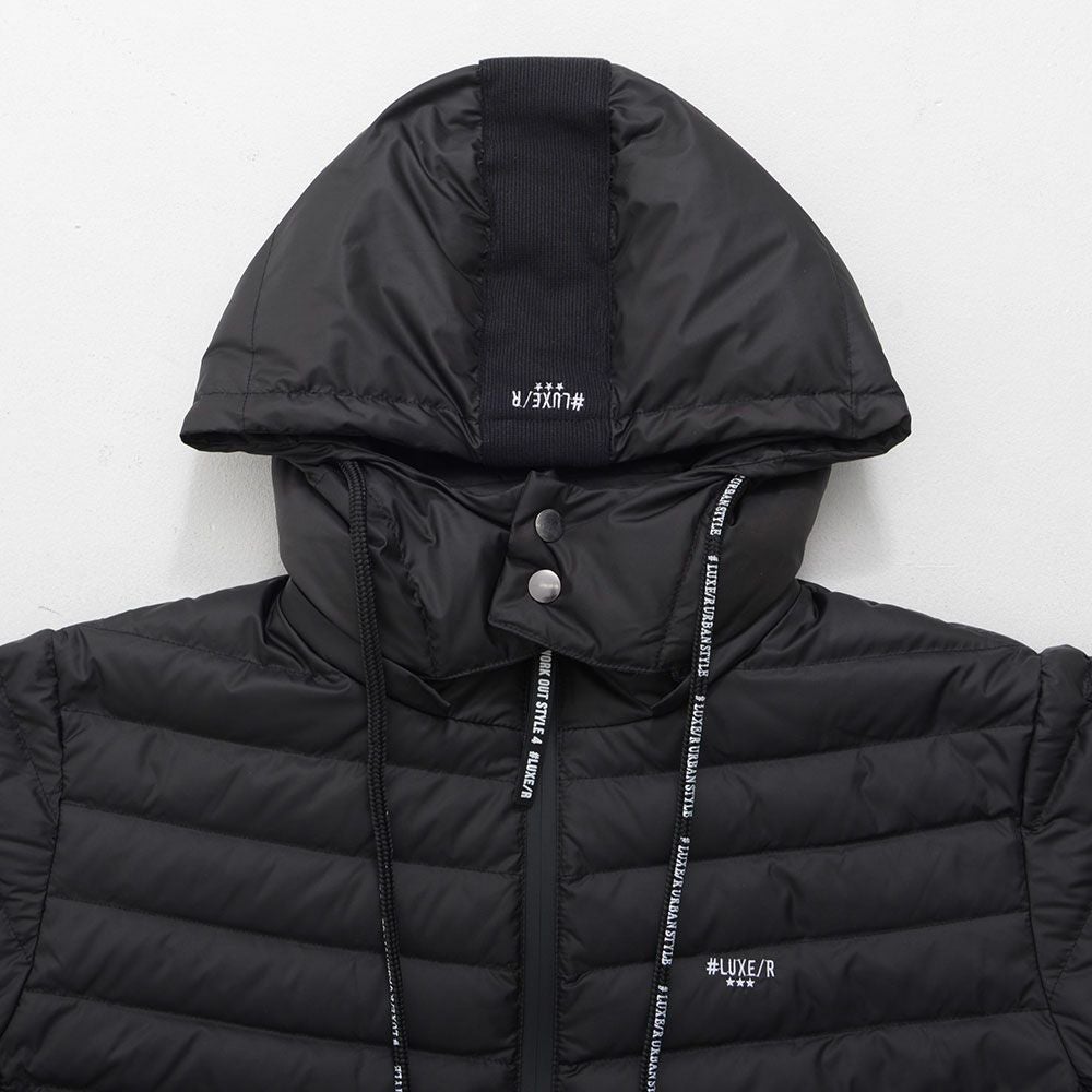 LUXE/R【ラグジュ】フード着脱式切替ダウンフェザージャケット/全3色