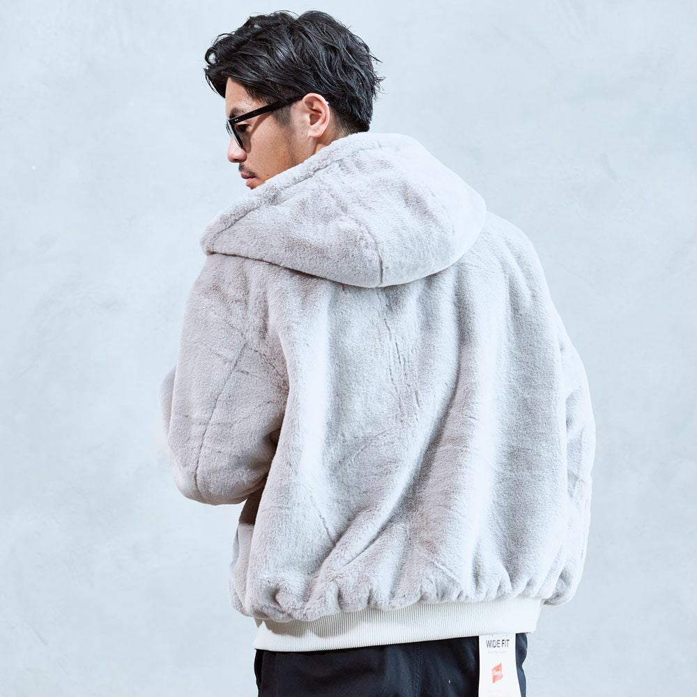 ARULE【アルール】リバーシブルフード付きファージャケット/全2色