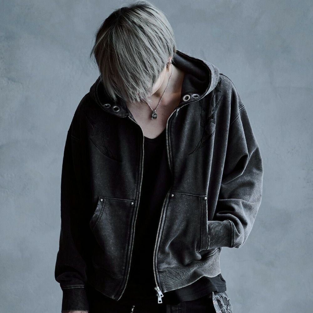 SB Select【シルバーバレットセレクト】トライバル刺繍ZIPパーカー/全2