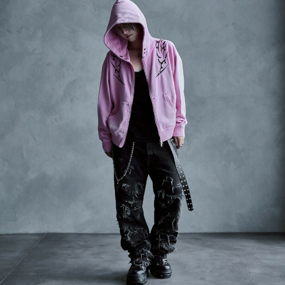 SB Select【シルバーバレットセレクト】トライバル刺繍ZIPパーカー/全2