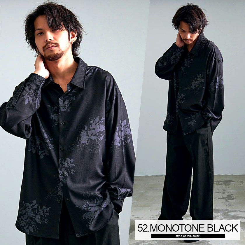 SB Select【シルバーバレットセレクト】CIAO 総柄長袖とろみシャツ/全
